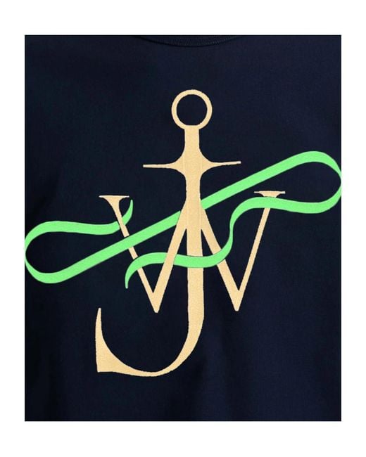 J.W. Anderson Blue Jw Anderson Ribbon Anchor T-Shirt for men