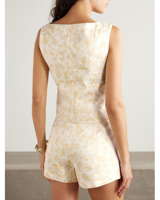 Posse Natural Isla Floral Print Top