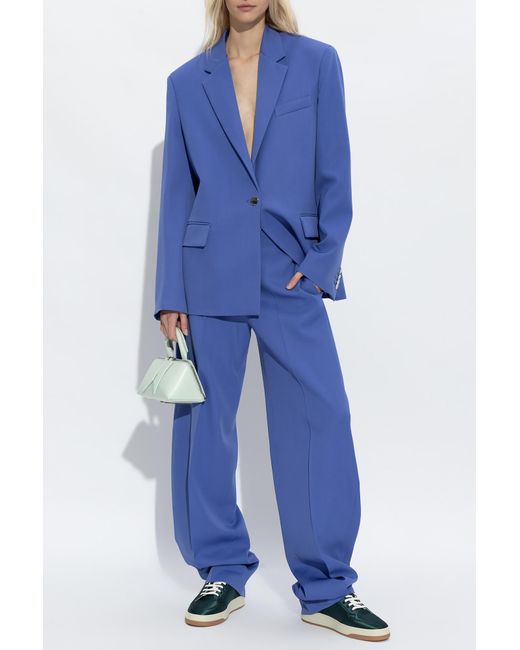 The Attico Blue The Glen Oversized Blazer