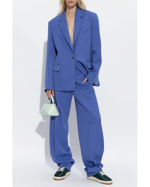 The Attico Blue The Jagger Pressed Crease Trousers