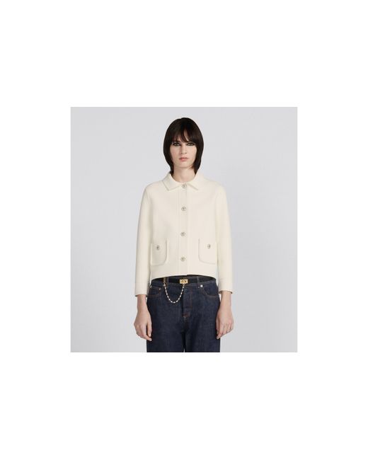 Dior White Cropped Jacket