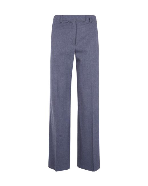 Seventy Blue Wide-Leg Tailored Pants