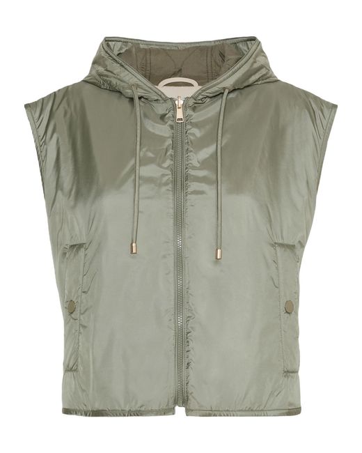 Weekend by Maxmara Green Reversible Water-Repellent Canvas Padded Gilet