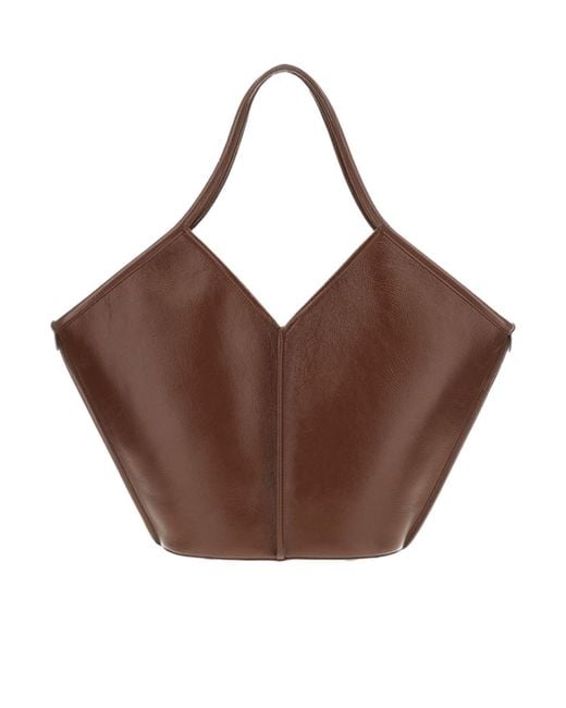 Hereu Brown Calella Distressed Leather Tote Bag