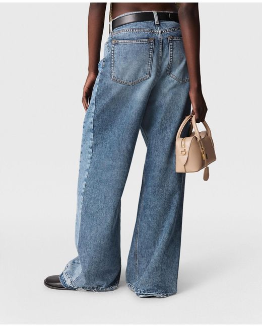 Stella McCartney Blue Two-Tone Wash Slouchy Straight Leg Jeans