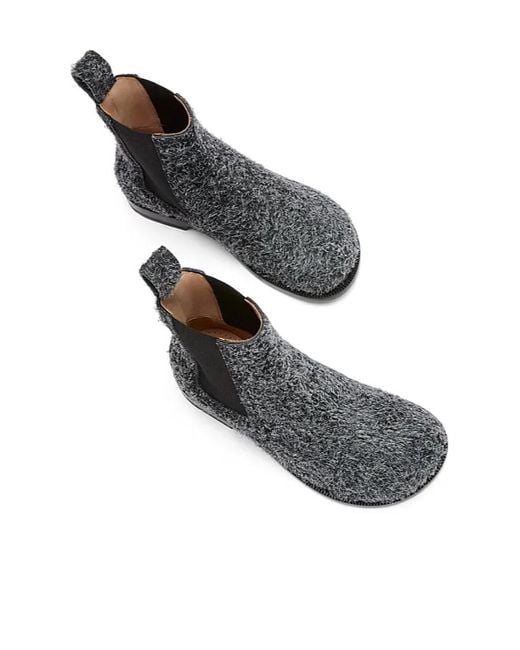 Loewe Black Brushed Campo Chelsea Boots