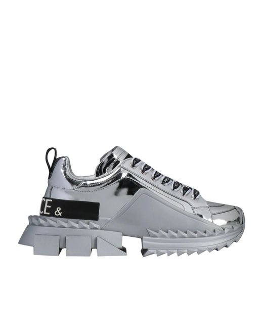 Dolce & Gabbana Gray Solid Color Sneakers