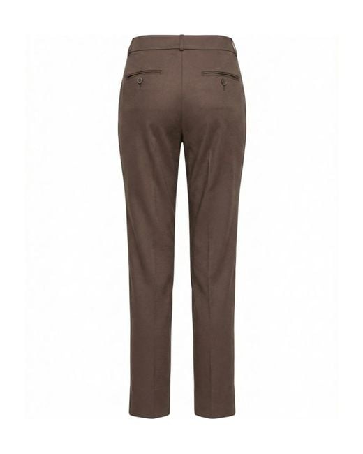 Peserico Brown Iconic 4718 Cigarette Trousers