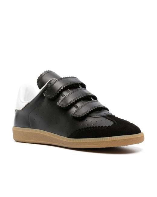 Isabel Marant Black Perforated Low-Top Sneakers