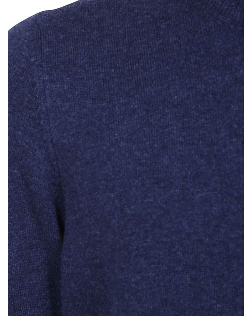 Gran Sasso Blue Half-Zipped Jumper for men