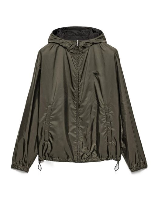 Prada Green Re-Nylon Reversible Jacket for men