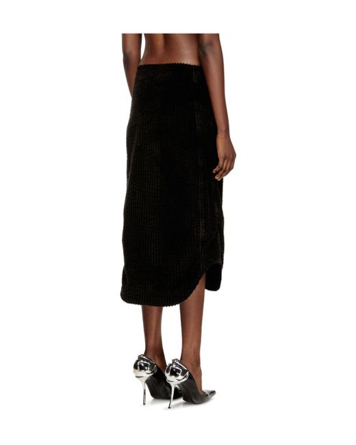 DIESEL Black O-Llipop Midi Skirt