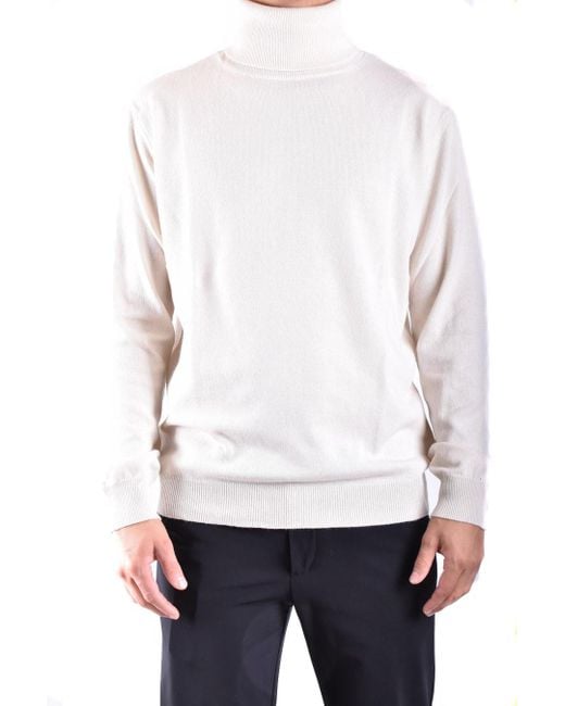 Dondup White Turtleneck Long Sleeve Sweater for men