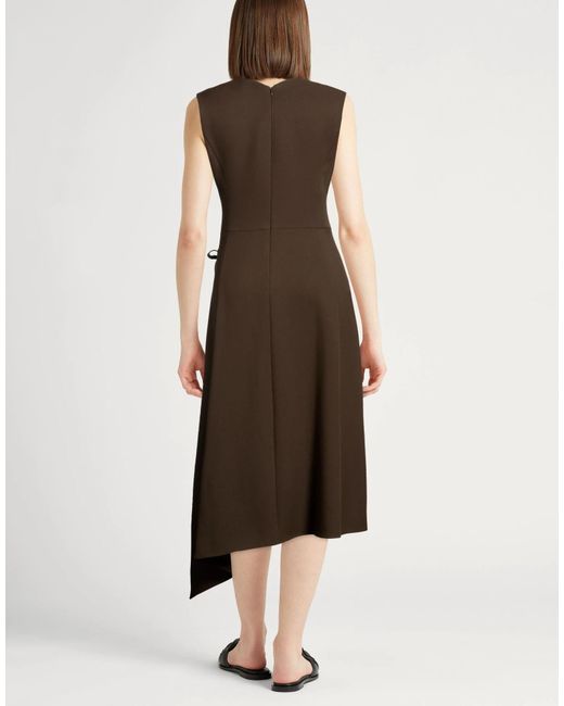 Tory Burch Brown Solid Color Sleeveless Dress