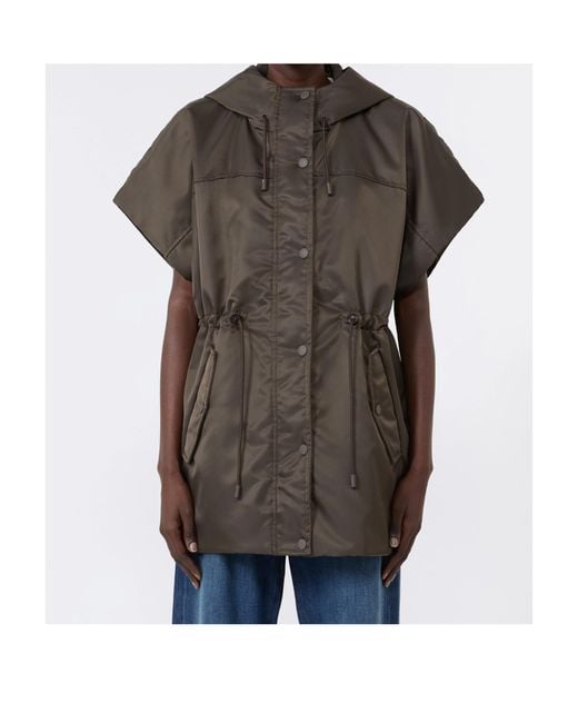 Weekend by Maxmara Green Quilted Padded Vest