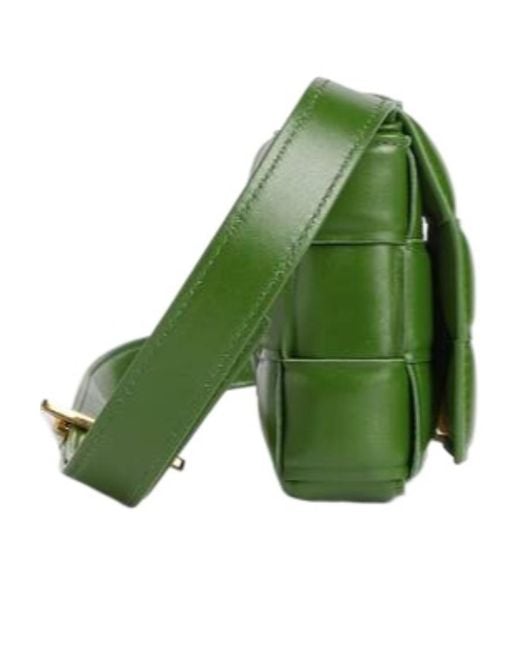 Bottega Veneta Green Small Cassette Crossbody Bag