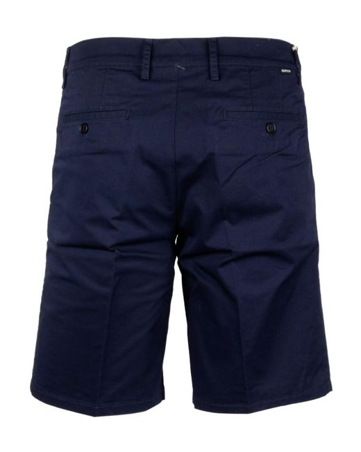 Aspesi Blue Belt Loop Shorts for men