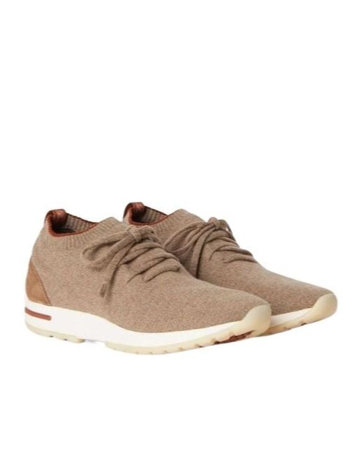 Loro Piana Brown 360 Lp Flexy Walk Cashmere Sneakers for men