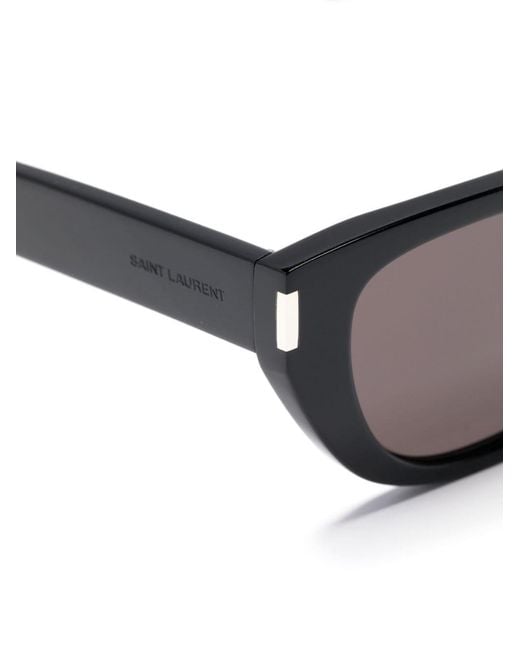 Saint Laurent White Eyewear Square Frame Sunglasses