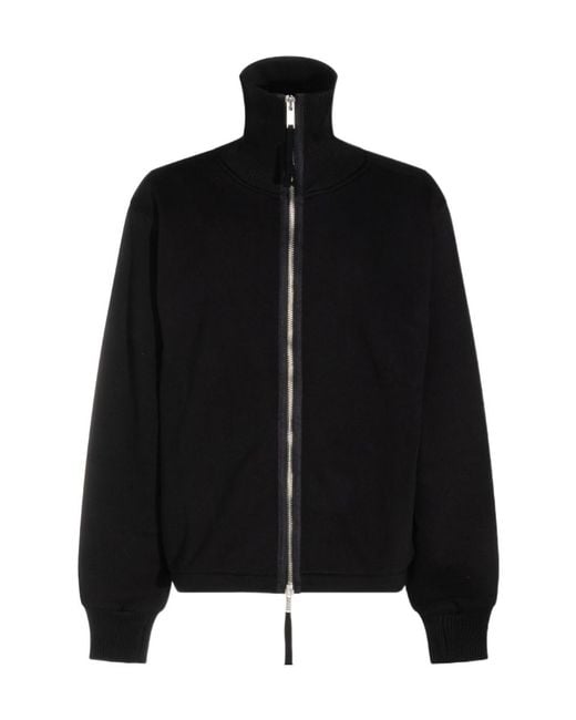 Thom Krom Black Mock-Neck Casual Jacket for men