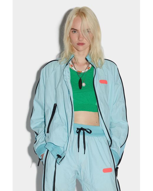 DSquared² Blue Zip-Sleeve Track Jacket