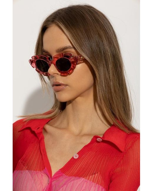 Loewe Pink Flower Frame Sunglasses