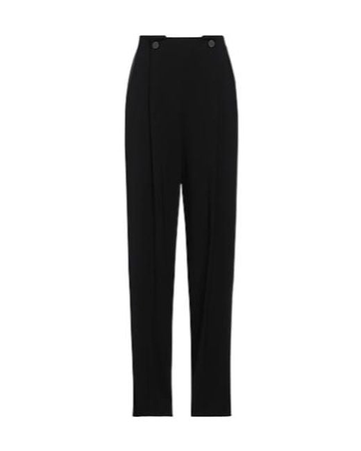Max Mara Black Solid-Color Loose Pants
