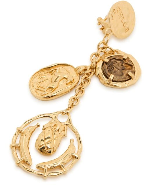 Chloé Metallic Logo Earrings