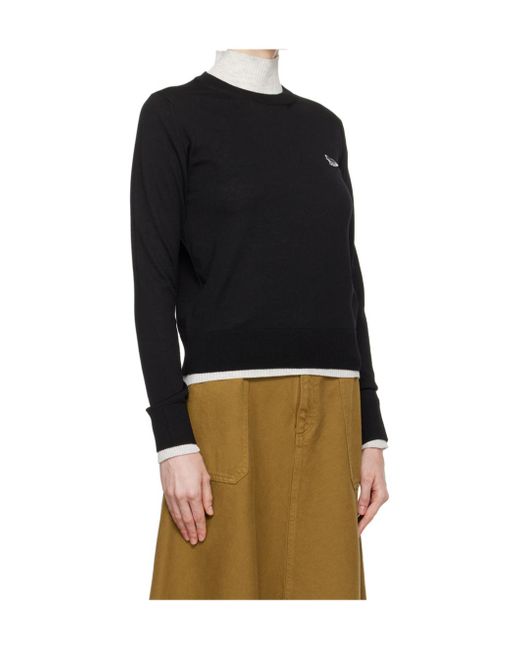 Maison Kitsuné Black Maison Kitsuné Baby Fox Patch Jumper