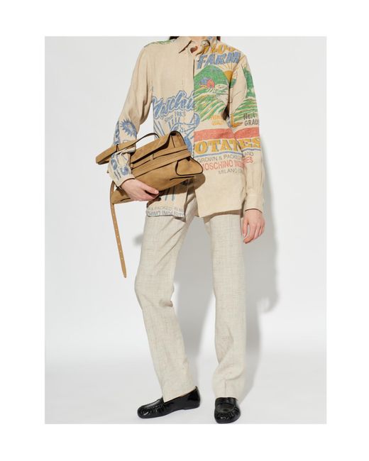 Moschino White Straight-Leg Tailored Pants