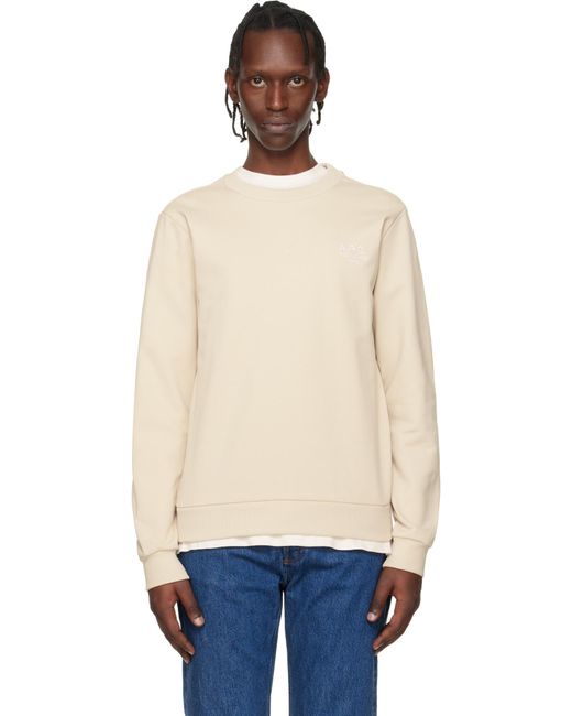 A.P.C. White Logo Sweatshirt for men