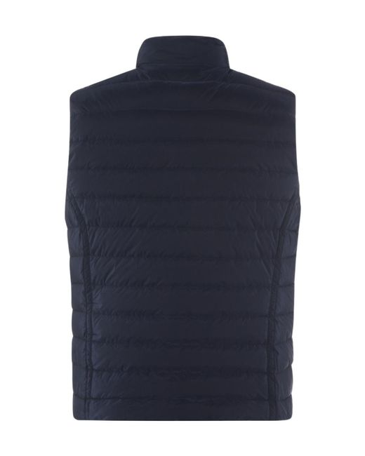 Moorer Blue Quilted Vest for men