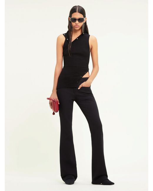 Courreges Black High-Neck Sleeveless Jumper