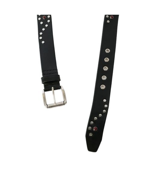 Our Legacy Black Vortext Studded Belt for men