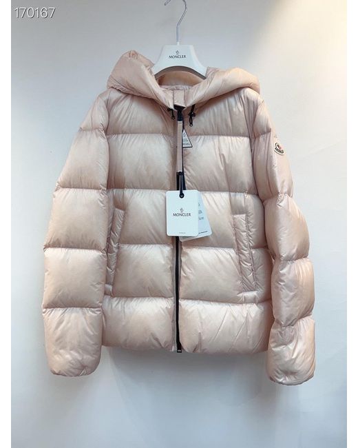 Moncler Pink Serittes Zip-Up Puffer Jacket