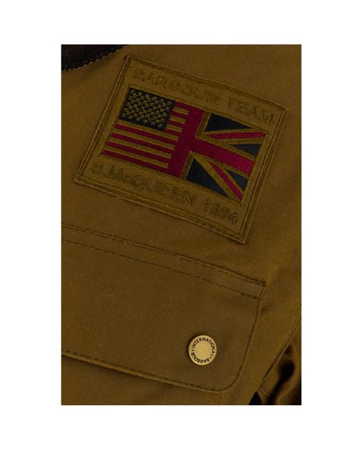 Barbour Green Classic Waxy Collar Casual Jacket for men
