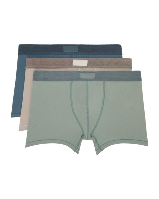Skims Blue Logo Detail Boxer Briefs Three-Pack for men