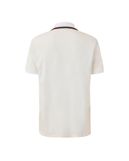 Gucci White Off- Pique Polo for men