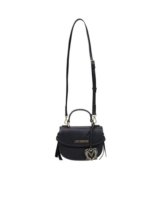 Moschino Black Flap Shoulder Bag