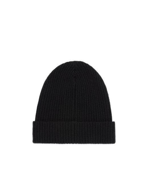 Céline Black Embroidered Beanie for men
