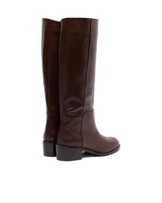 Aquazzura Brown Leather Knee-High Boots