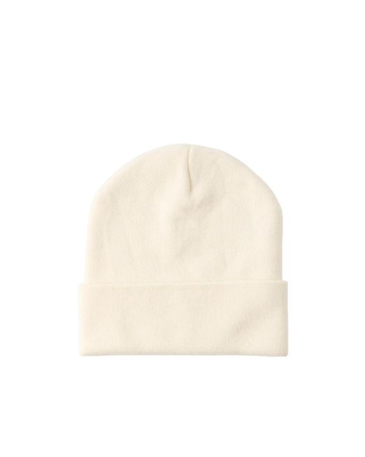 Palm Angels White Dripping Logo-Intarsia Beanie Hat for men
