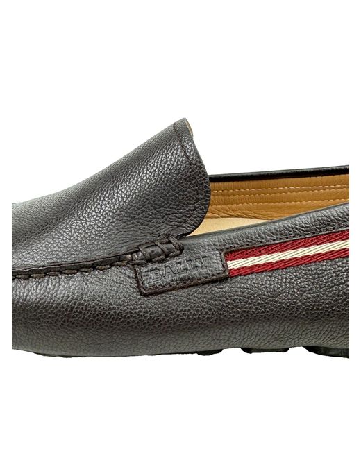 Bally Brown Logo Business Casual Shoes for men