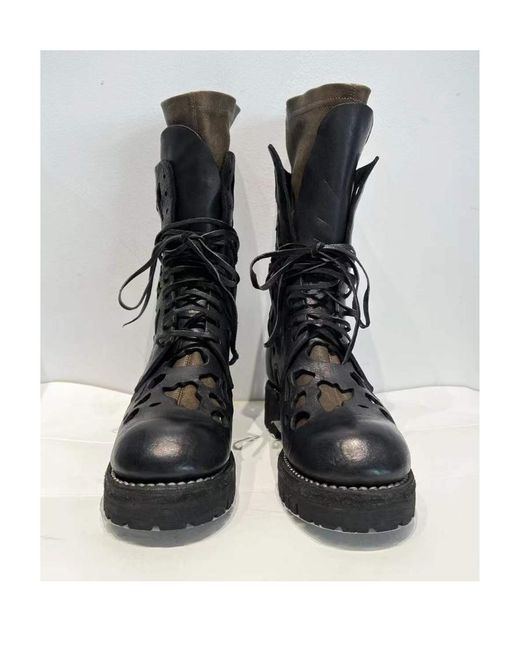 Guidi Black Hollow Short Boots