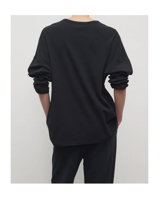 The Row Black Floris Cotton Sweater