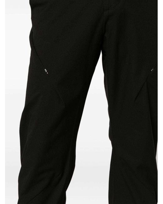 Post Archive Faction PAF Black High-Waist Tapered-Leg Trousers for men