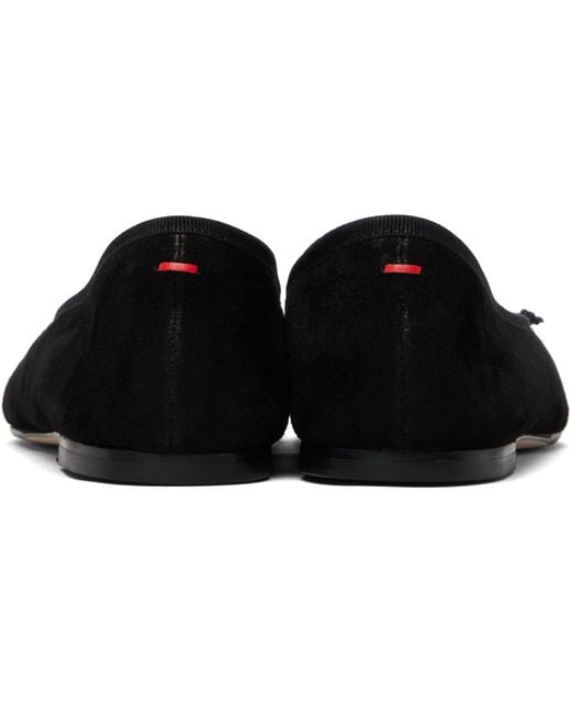 Aeyde Black Tiby Bow Ballet Flats