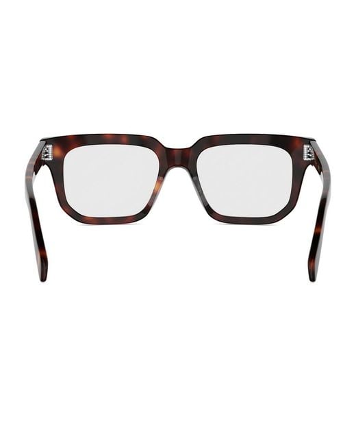 Céline White Full-Rimmed Plano Lenses for men