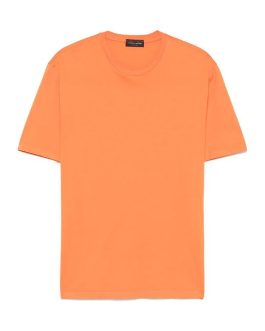 Roberto Collina Orange Crew Neck T-Shirt for men