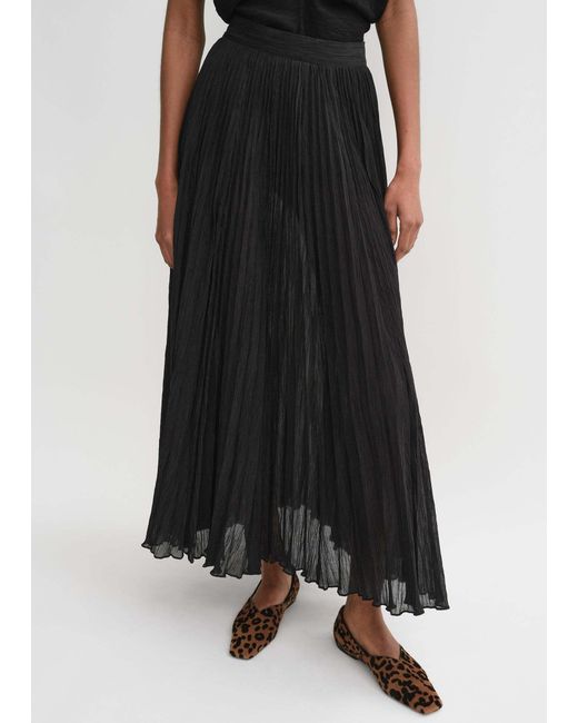 Totême Black Pleated Skirts